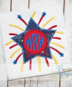 star-firework-firecracker-monogram-embroidery-applique-design