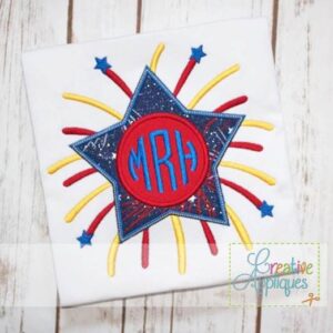 star-firework-firecracker-monogram-embroidery-applique-design