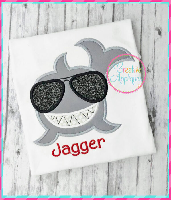 Shark Sunglasses Applique - Image 3