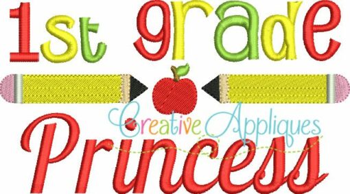 1st-first-grade-princess-embroidery-design