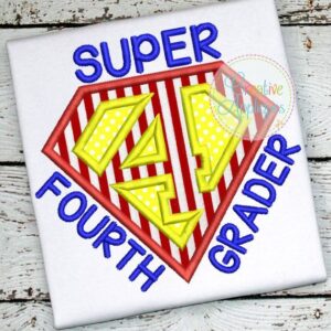 Super-fourth-4th-Grader-grade-hero-embroidery-applique-design