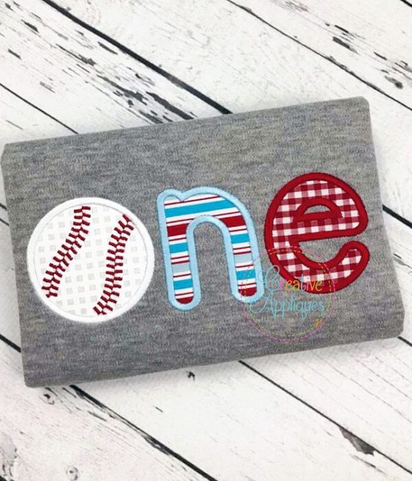 Baseball Softball One Applique