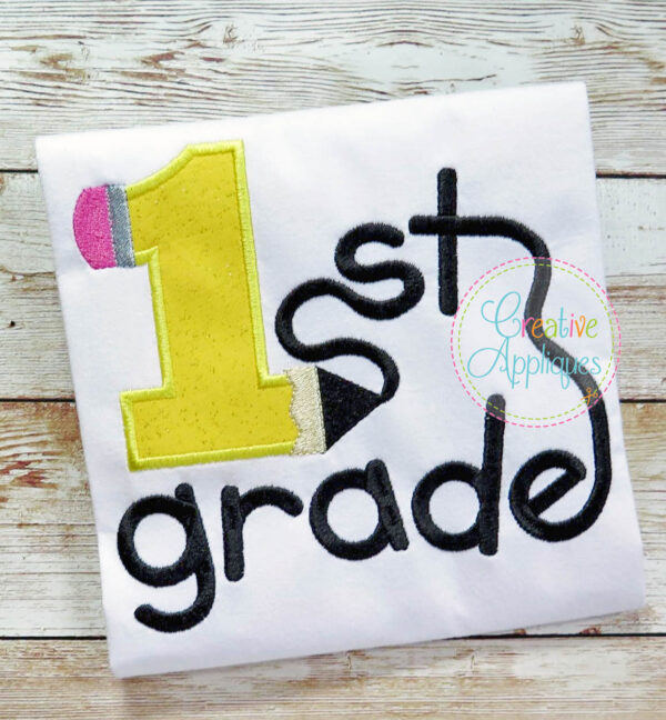 1st-first-grade-pencil-embroidery-applique-design