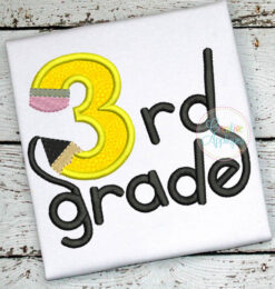 3rd-third-grade-pencil-embroidery-applique-design