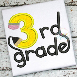 3rd-third-grade-pencil-embroidery-applique-design