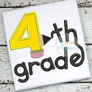 4th-fourth-grade-pencil-embroidery-applique-design