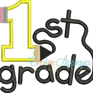 1st-first-grade-pencil-embroidery-applique-design