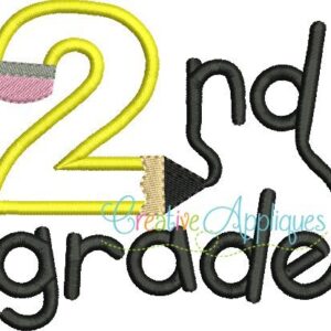 2nd-second-grade-pencil-embroidery-applique-design