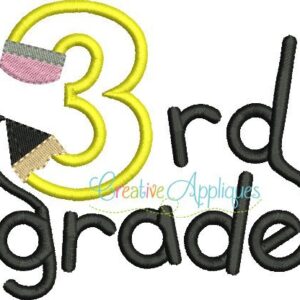 3rd-third-grade-pencil-embroidery-applique-design