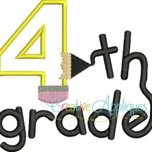 4th-fourth-grade-pencil-embroidery-applique-design