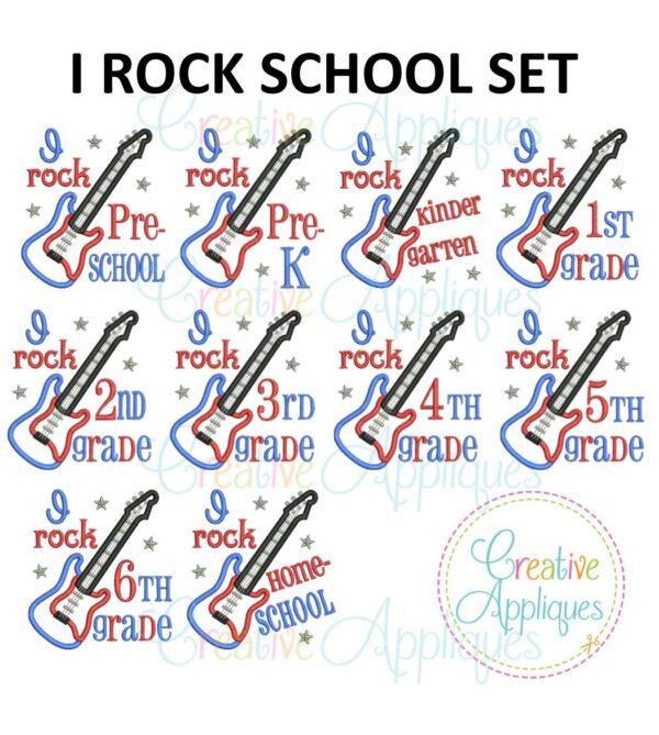 SET-I Rock School Applique