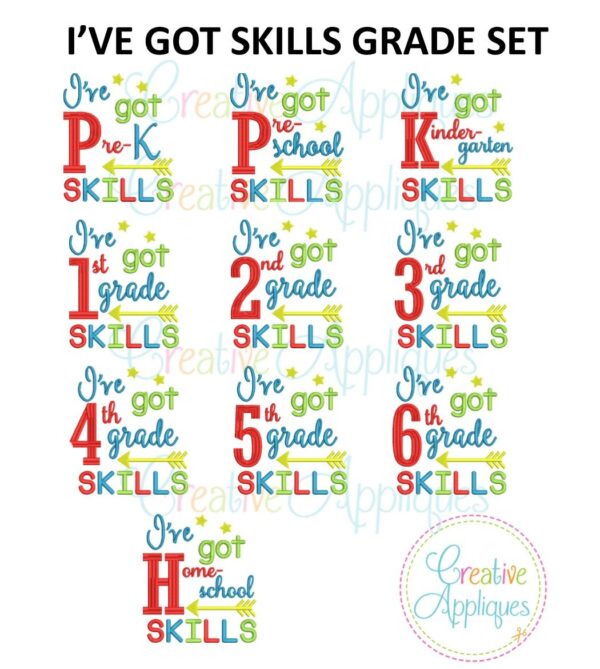 SET I've got "grade" skills Embroidery