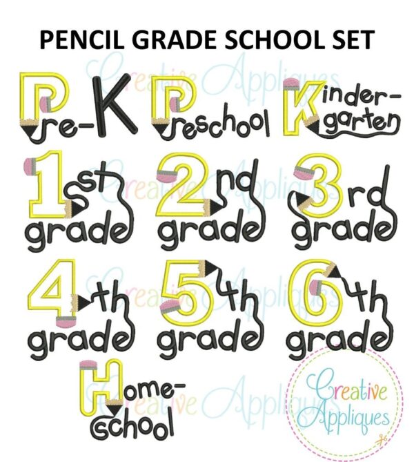 SET Grade Pencil Applique