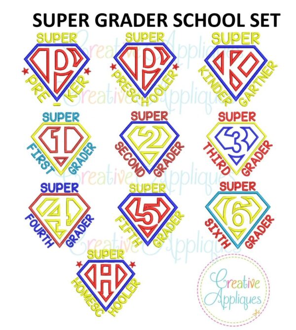 SET Super Grader Applique