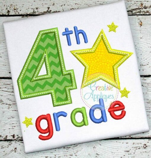 fourth-4th-grade-star-embroidery-applique-design