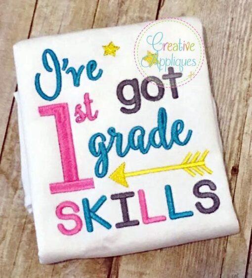 i've-got-first-1st-grade-skills-embroidery-applique-design