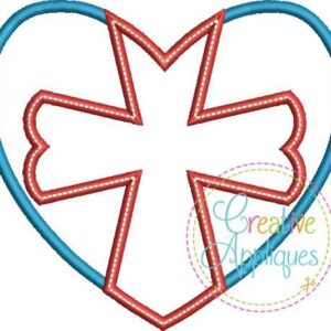 Heart-Cross-embroidery-applique-design