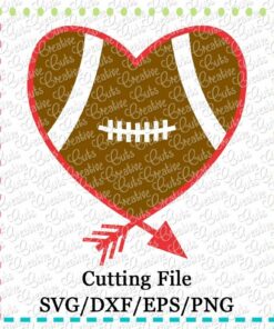 football-heart-arrow-cutting-file-svg