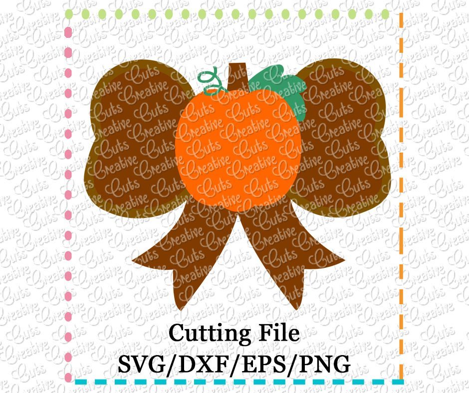 Pumpkin Bow SVG DXF EPS - Creative Appliques