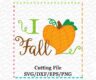 I Love Fall Heart Pumpkin SVG DXF EPS PNG - Creative Appliques