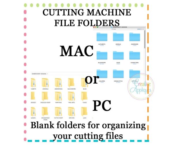 MAC PC Blank Cutting File Folders SVG EPS DXF