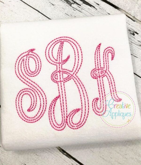 Empire Circle Floss Monogram Embroidery Font SMALL