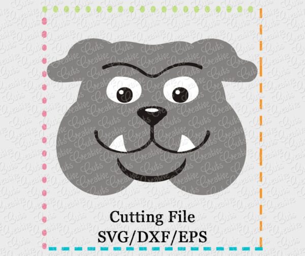 Bulldog Cutting File SVG DXF EPS