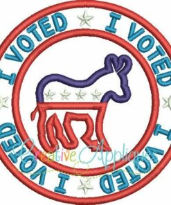 i-voted-donkey-democratic-embroidery-applique-design