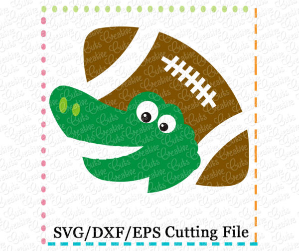 Alligator Football Cutting File SVG DXF EPS