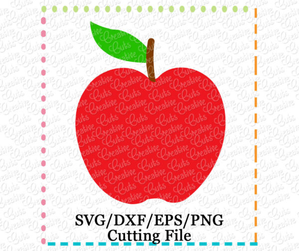 Apple Cutting File SVG DXF EPS