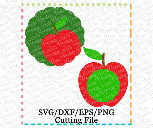 Scallop Apple Cutting File SVG DXF EPS