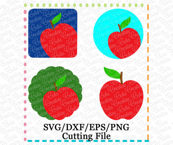 Apple Set Cutting File SVG DXF EPS