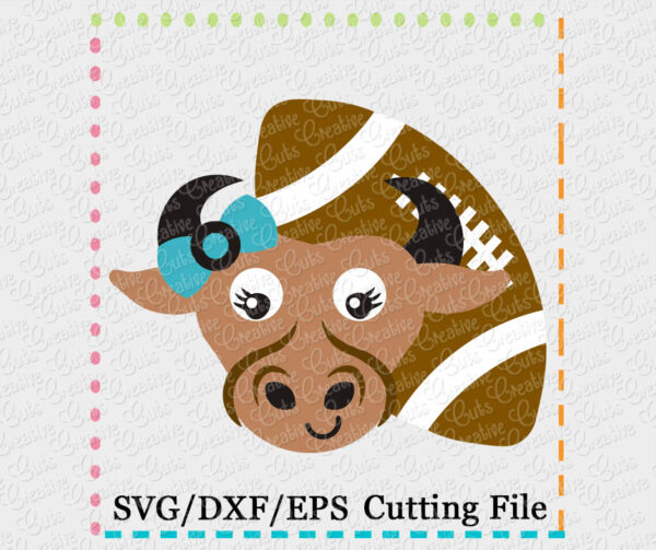 Longhorn Girl Football Cutting File SVG DXF EPS