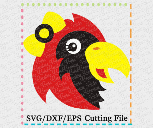 Falcon Cardinal Seahawk Girl Cutting File SVG DXF EPS