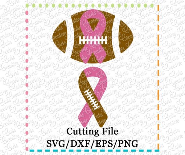 football-support-awareness-ribbon-svg-cutting-file