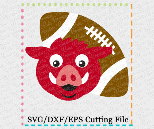 Hog Razorback Football Cutting File SVG DXF EPS