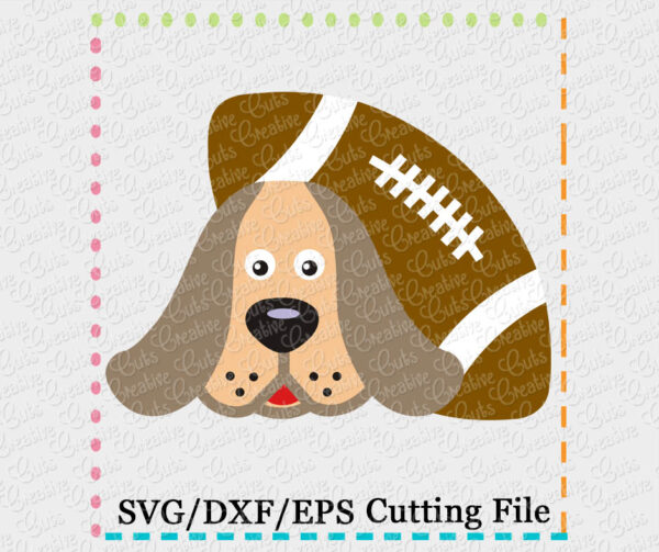 Hound Dog Vol Football Cutting File SVG DXF EPS