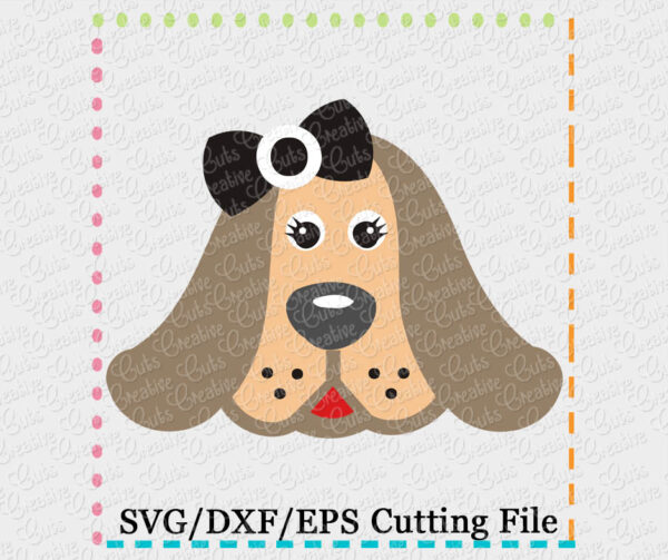 Hound Dog Vol Girl Cutting File SVG DXF EPS