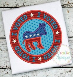 i-voted-donkey-democratic-embroidery-applique-design
