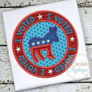 i-voted-donkey-democratic-embroidery-applique-design