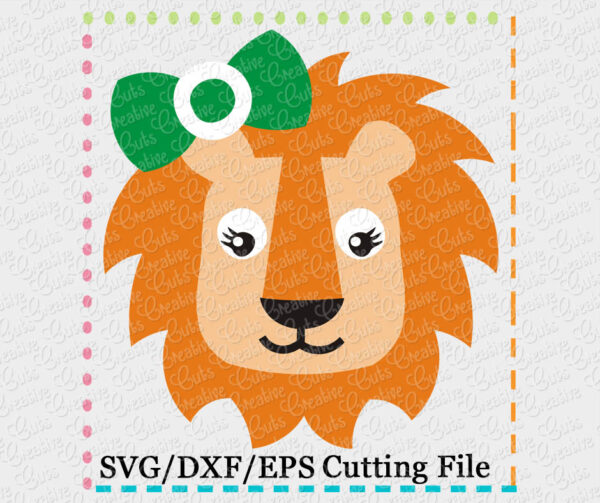 Lion Girl Cutting File SVG DXF EPS