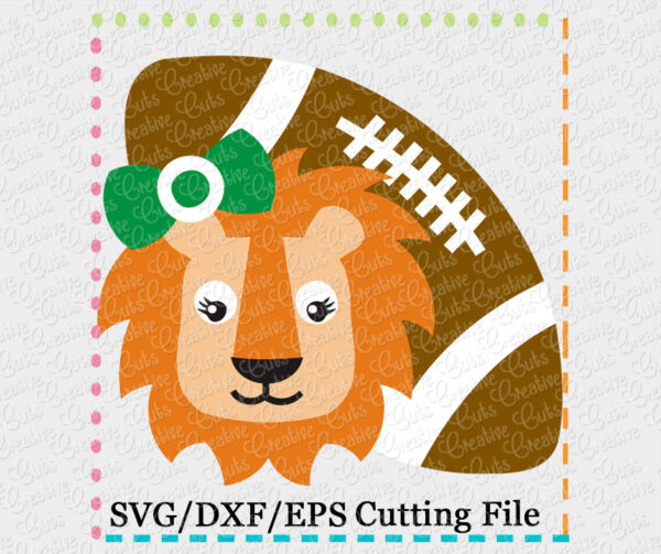 Lion Girl Football Cutting File SVG DXF EPS