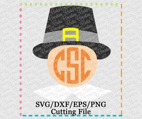 Pilgrim Monogram Cutting File SVG DXF EPS