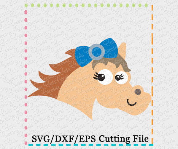 Horse Mustang Colt Stallion Girl Cutting File SVG DXF EPS