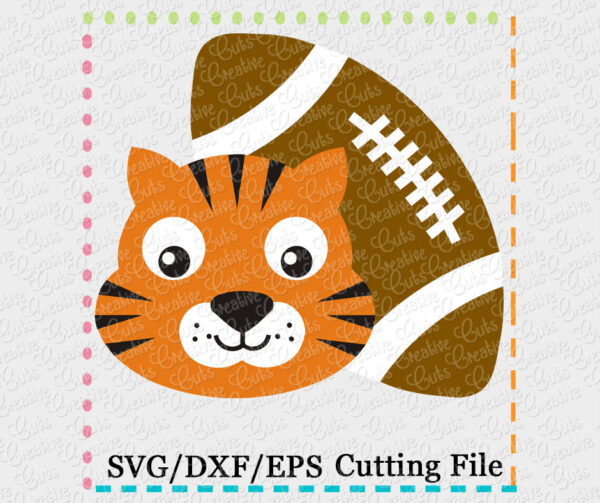 Tiger Football Cutting File SVG DXF EPS