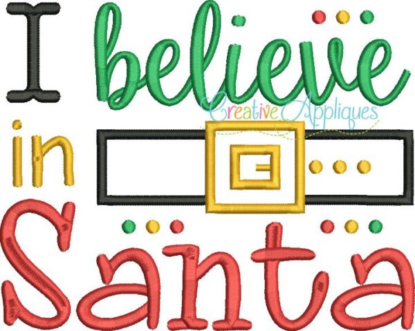 I Believe in Santa Applique - Image 2