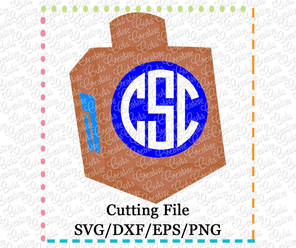 Beach Monogram Frame Cutting File SVG DXF EPS - Creative Appliques