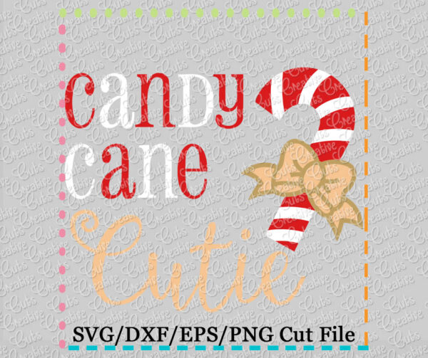 Candy Cane Cutie Cutting File SVG DXF EPS