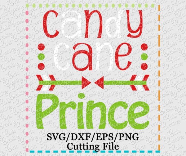 Candy Cane Prince Cutting File SVG DXF EPS