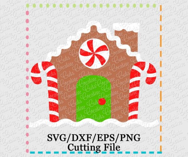 Gingerbread House Cutting File SVG DXF EPS